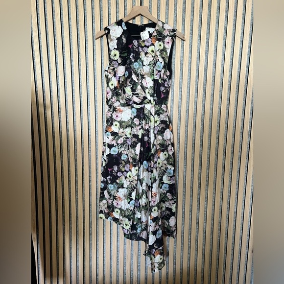 Adam Lippes Black and White Asymmetrical floral Dress - 2 - Picture 9 of 9